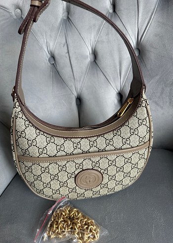 Gucci vizon Deri Zincir Detaylı Kadın Omuz Çantası