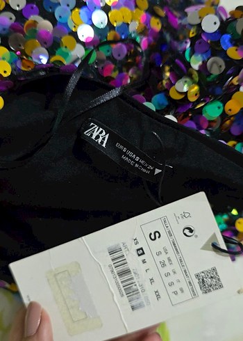 zara payetli elbise - Görsel 3