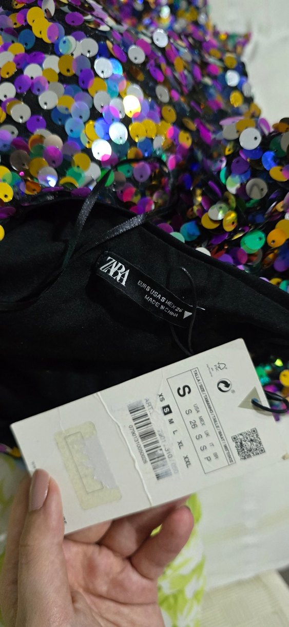 zara payetli elbise - Görsel 3