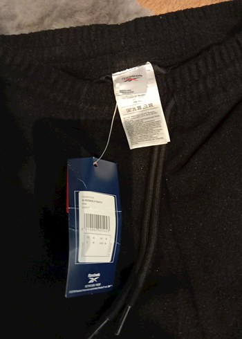 Reebok M beden Siyah Erkek Spor Rahat Kesim Eşofman Altı polar - Görsel 3