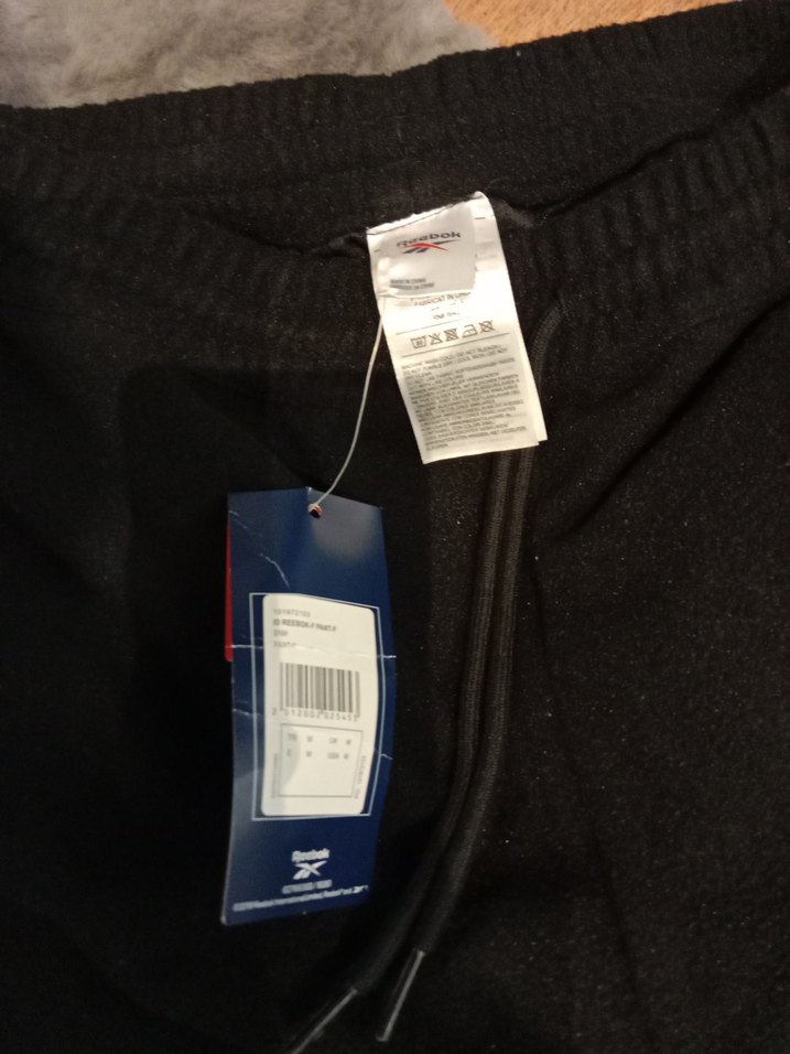 Reebok M beden Siyah Erkek Spor Rahat Kesim Eşofman Altı polar - Görsel 3