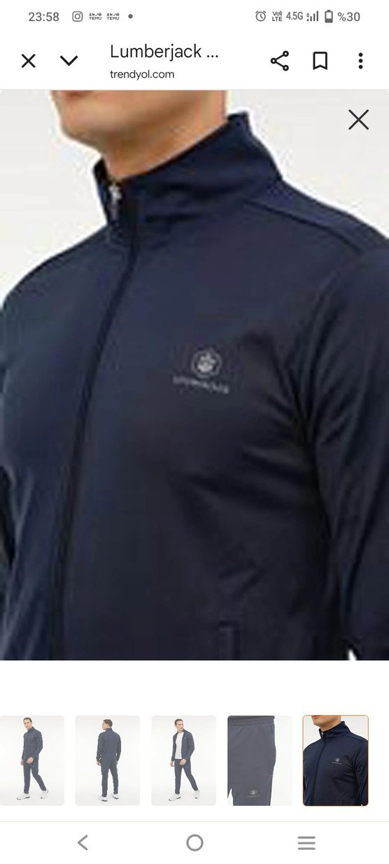 Lumberjack L beden Lacivert Erkek Eşofman Takımı - Görsel 2