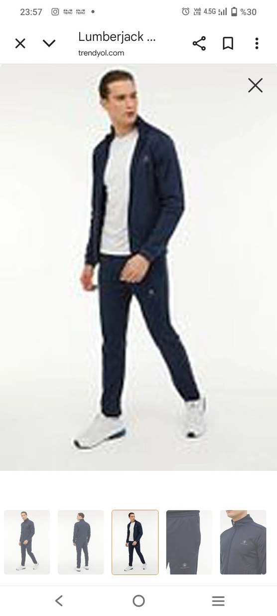 Lumberjack L beden Lacivert Erkek Eşofman Takımı - Görsel 4