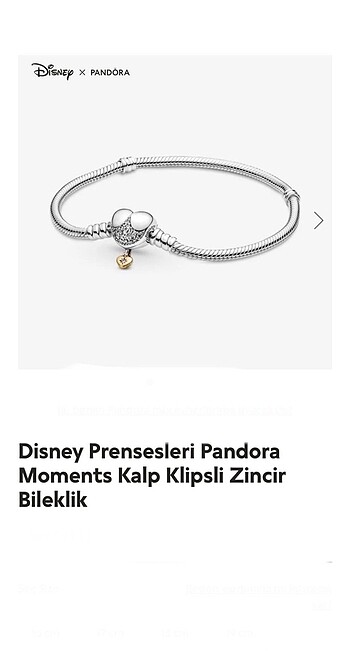 Pandora Disney prenses bileklik