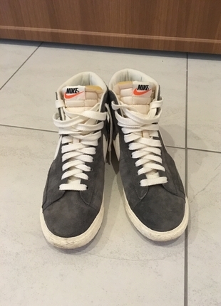 Nike BLAZER Mid Bayan ayakkabı Gri