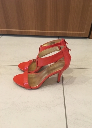 38 Beden Nine West açık yazlık ayakkabı Mercan rengi
