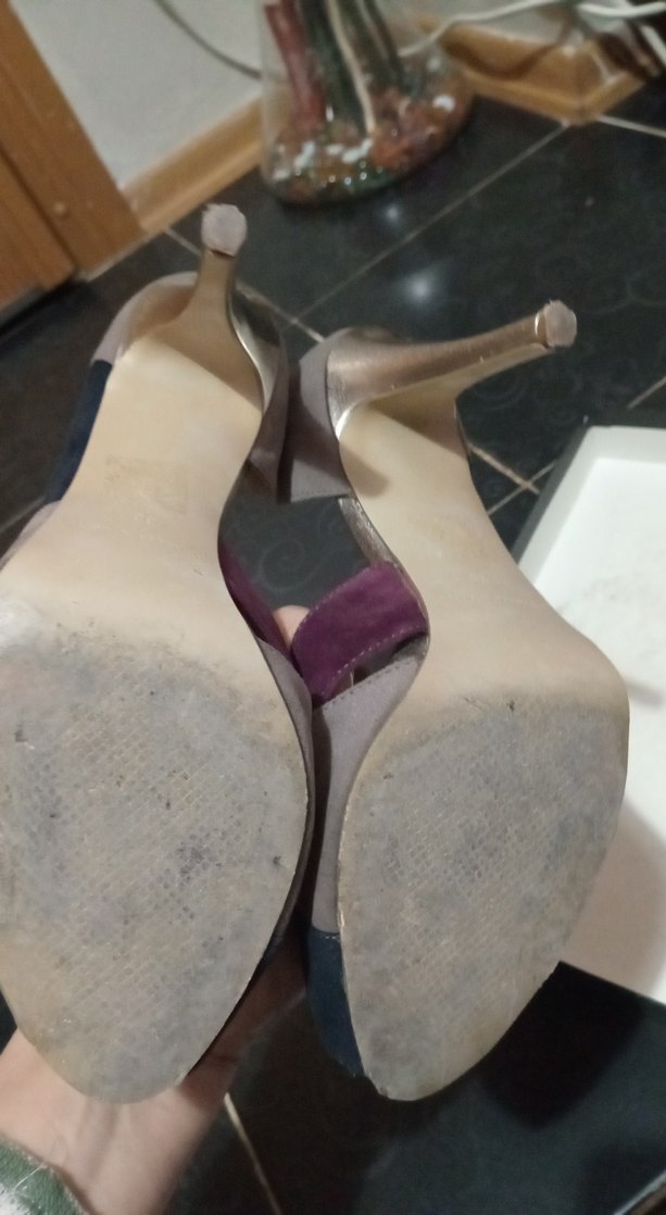 Gri Süet Stiletto Topuklu Kadın Ayakkabı - Görsel 5