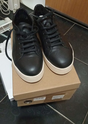 Siyah Platform Topuklu Kadın Spor Ayakkabı - Görsel 2