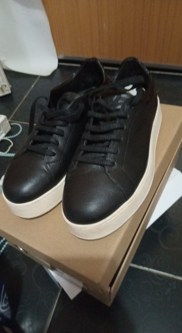 Siyah Platform Topuklu Kadın Spor Ayakkabı - Görsel 3