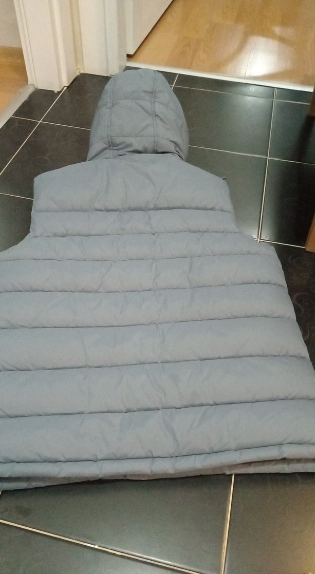 Mavi Gri Fermuarlı Kadın Ceket XL - Görsel 3