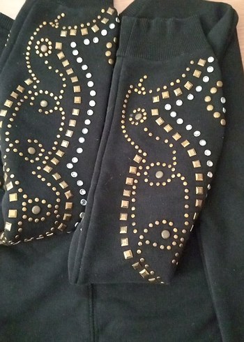 Siyah Payetli Kadın Sweatshirt - Görsel 6