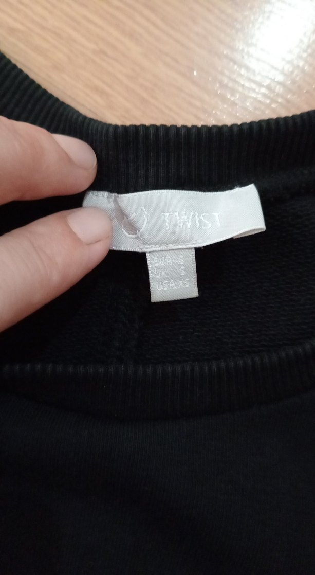 Siyah Payetli Kadın Sweatshirt - Görsel 3