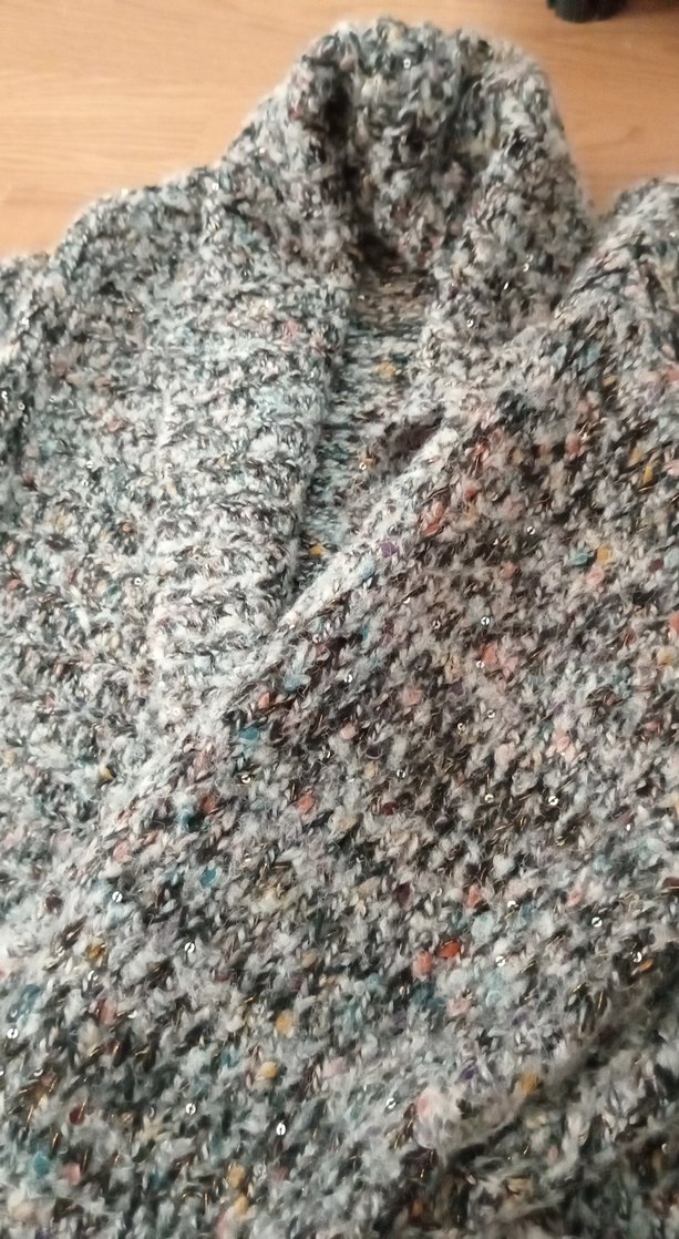 Kadın Gri Uzun Triko Hırka - Görsel 4