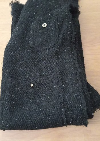 Düğmeli Siyah Uzun Kadın Kaban - Görsel 9