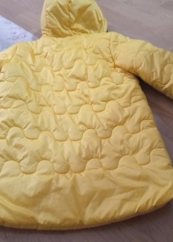 Sarı Kapüşonlu Düğmeli Erkek Mont - Görsel 5