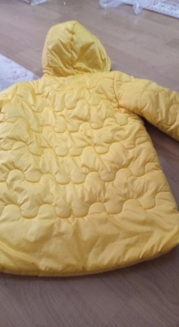 Sarı Kapüşonlu Düğmeli Erkek Mont - Görsel 5