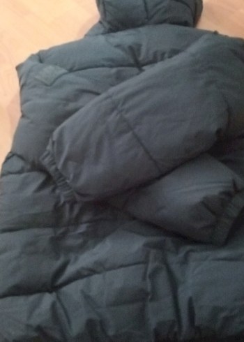 Siyah Kadın Midi Kaban Kapüşonlu Fermuarlı - Görsel 6