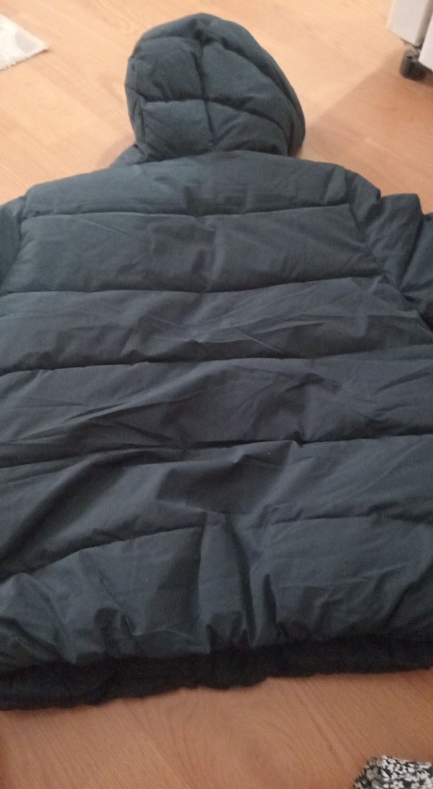 Siyah Kadın Midi Kaban Kapüşonlu Fermuarlı - Görsel 4