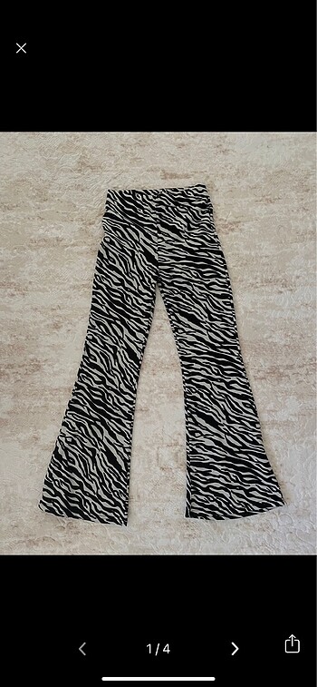 Zebra desenli pantalon