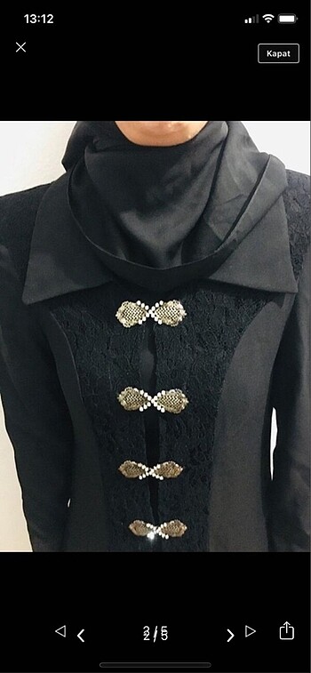 Zara Siyah tesettür gece elbisesi