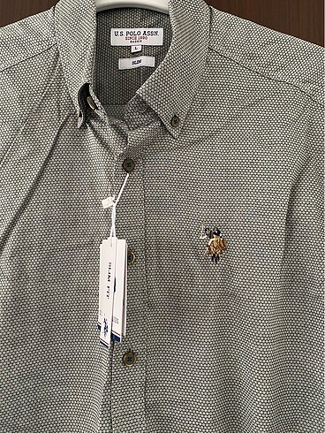 l Beden haki Renk U.S. POLO ASSN. Etiketli Orjinal gömlek