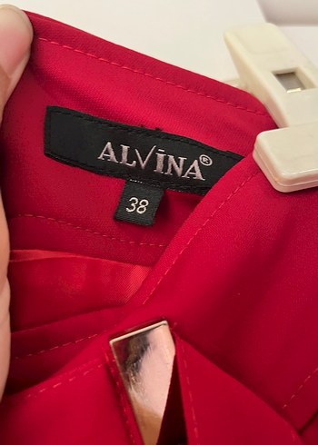 Alvina Klasik Kırmızı Uzun Dökümlü Etek