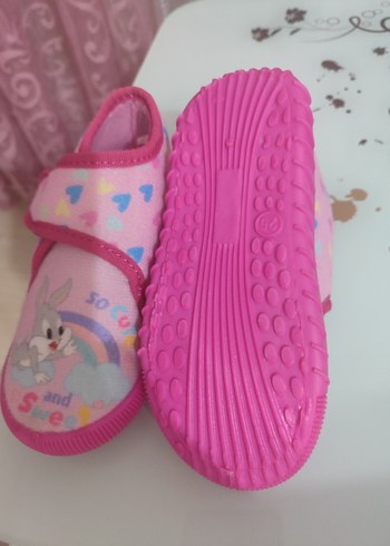 Kız Çocuk Pembe Baskılı Sıcak Terlik - Görsel 3