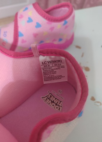 Kız Çocuk Pembe Baskılı Sıcak Terlik - Görsel 4