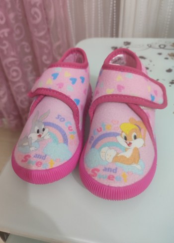 Kız Çocuk Pembe Baskılı Sıcak Terlik - Görsel 2