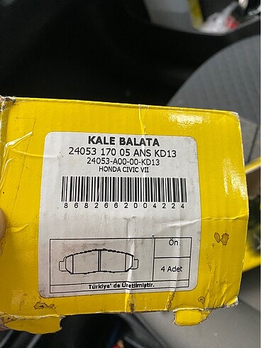  Honda Civic Fd6 Fb7 Kale Ön Fren Balatası 2007-2016