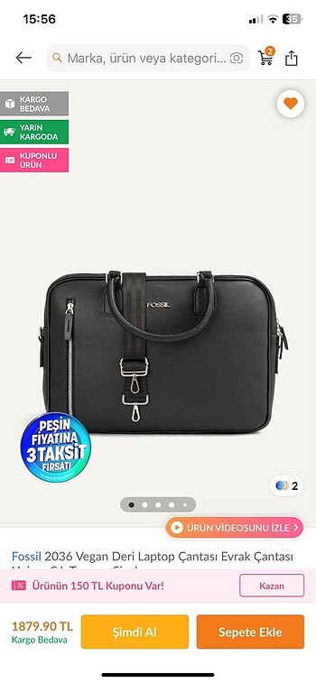 fossil laptop çantasi
