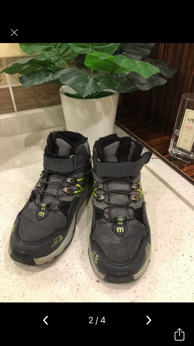 Gri Erkek Çocuk Spor Botlar Velcro - Görsel 2