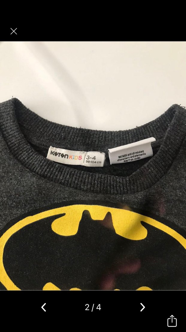 Erkek Çocuk Batman Baskılı Sweatshirt - Görsel 2