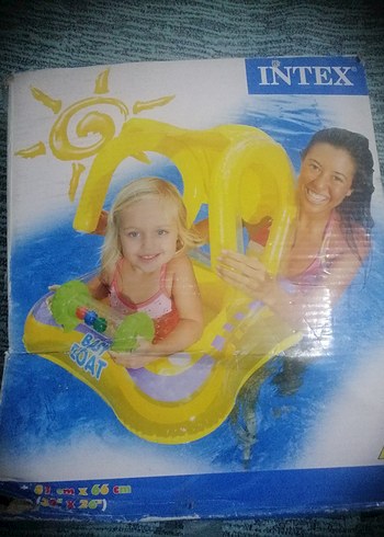 Sarı Bebek Yüzme Simidi Gölgelikli - Görsel 5