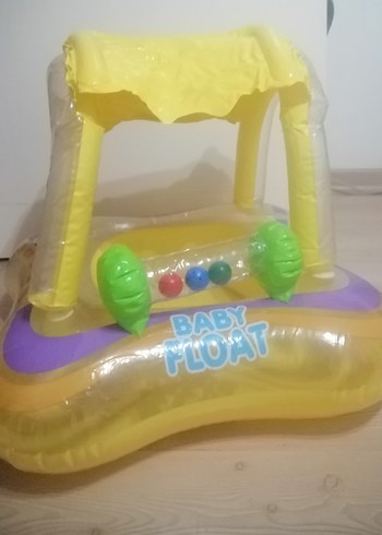 Sarı Bebek Yüzme Simidi Gölgelikli - Görsel 2