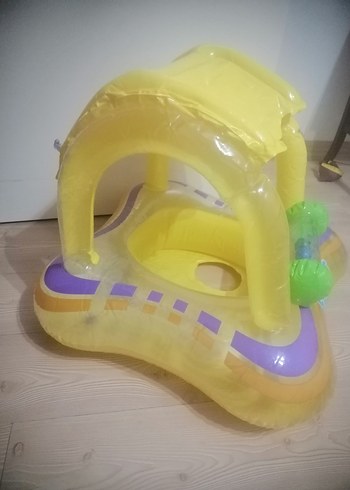 Sarı Bebek Yüzme Simidi Gölgelikli - Görsel 3