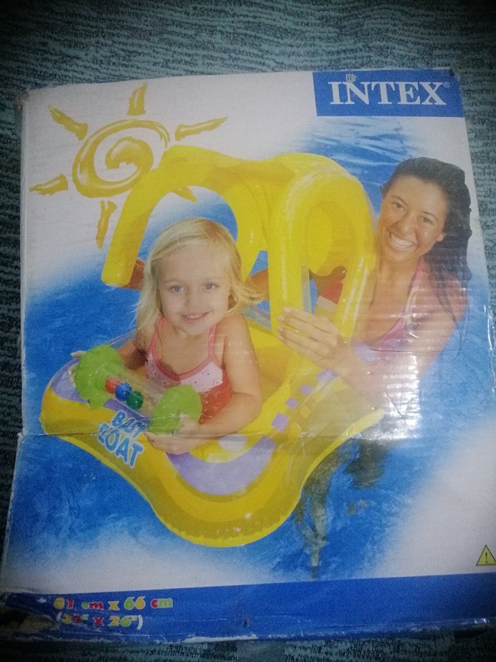 Sarı Bebek Yüzme Simidi Gölgelikli - Görsel 5