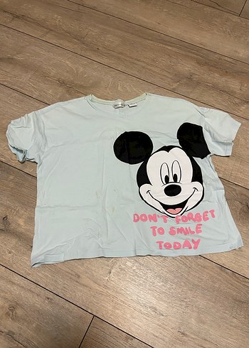 Kız Çocuk Baskılı Gri T-shirt - Görsel 11