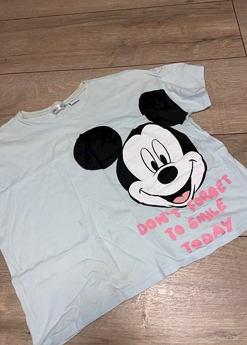 Kız Çocuk Baskılı Gri T-shirt - Görsel 5