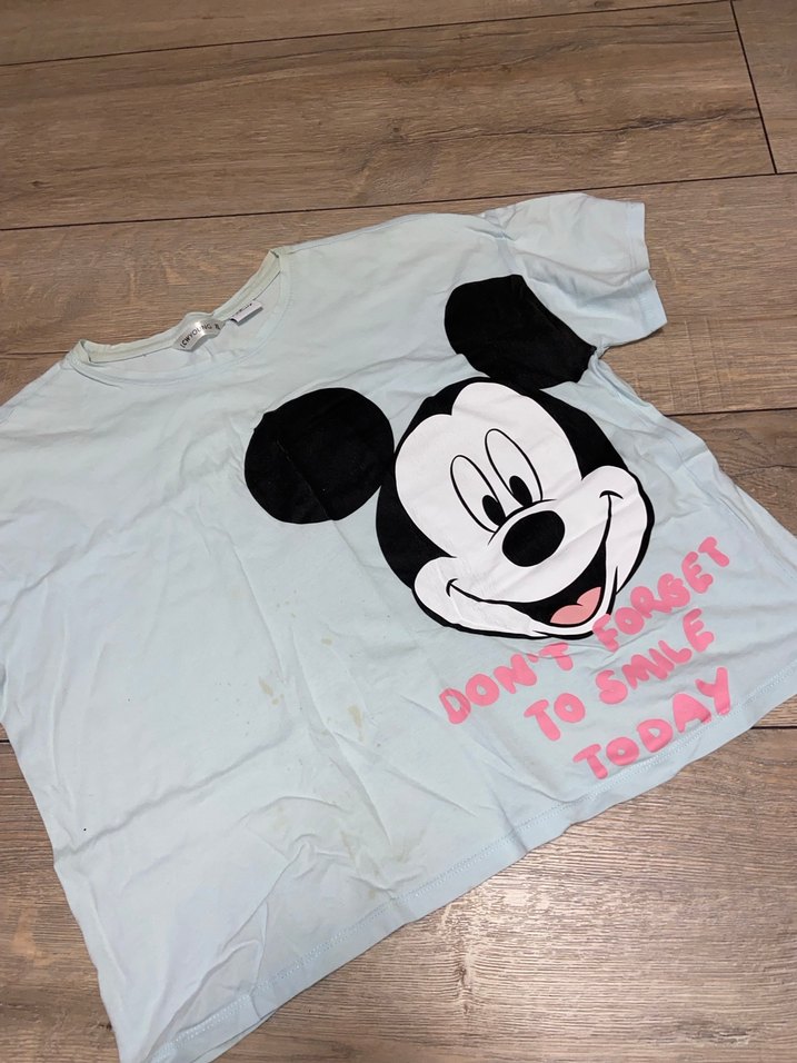 Kız Çocuk Baskılı Gri T-shirt - Görsel 5