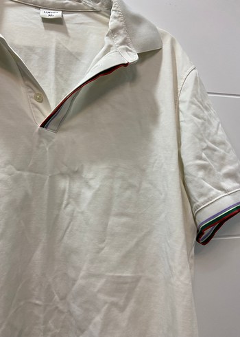 Erkek Beyaz Polo yaka Tişört - Görsel 4