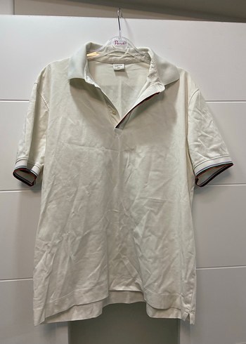 Erkek Beyaz Polo yaka Tişört - Görsel 6