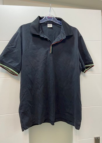 Siyah Düğmeli Erkek Polo Tişört - Görsel 6