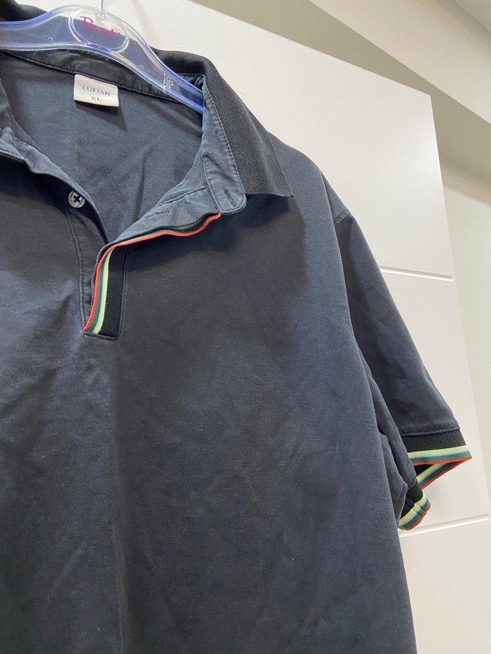 Siyah Düğmeli Erkek Polo Tişört - Görsel 5