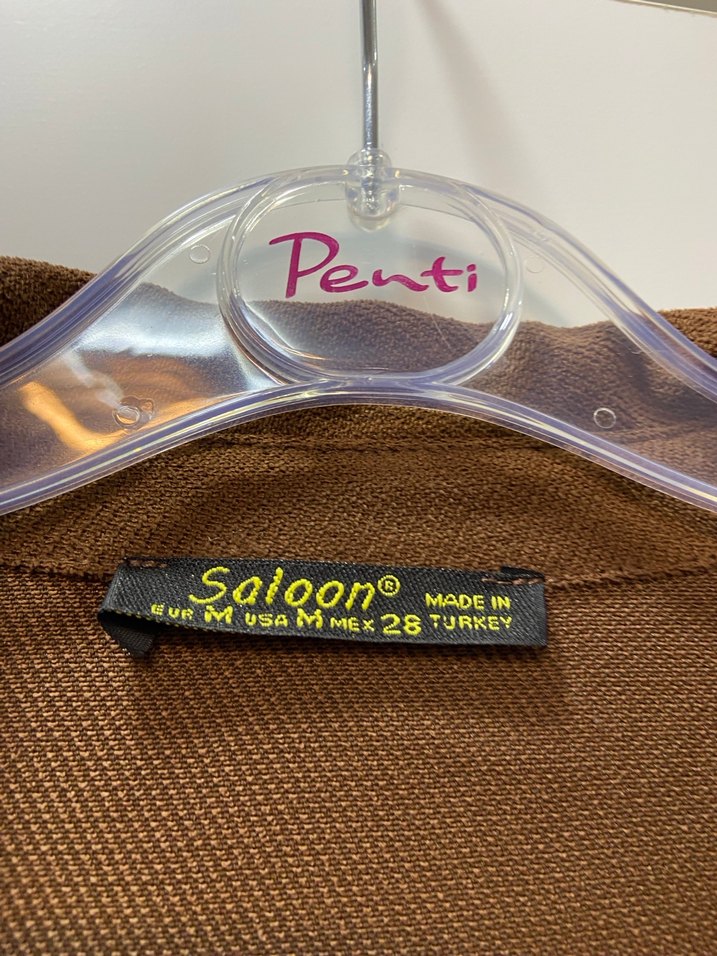 Düğmeli Kahverengi Süet Kadın Gömlek - Görsel 2