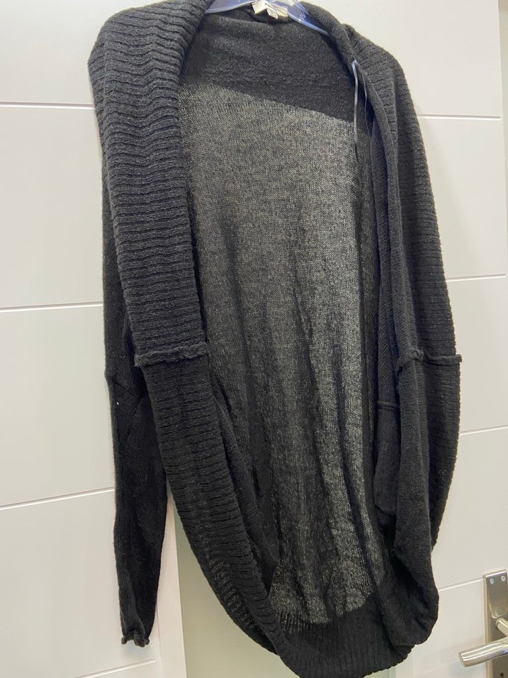 Kadın Siyah Balıkçı Yaka Triko Hırka - Görsel 3