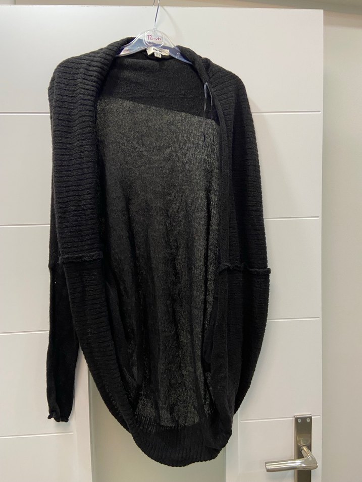 Kadın Siyah Balıkçı Yaka Triko Hırka - Görsel 5