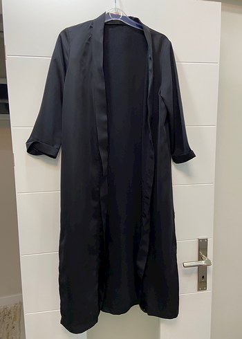 Siyah Uzun Kadın ceket - Görsel 4