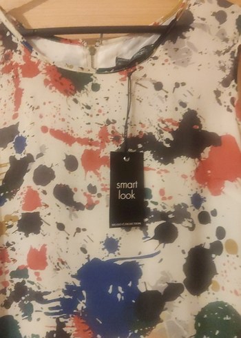 Kadın Çok Renkli Desenli kısa Elbise - Görsel 2