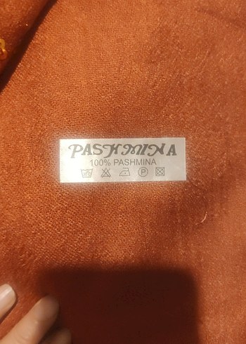 Kadın tarçın renkli Şal Pullu Drapeli - Görsel 3